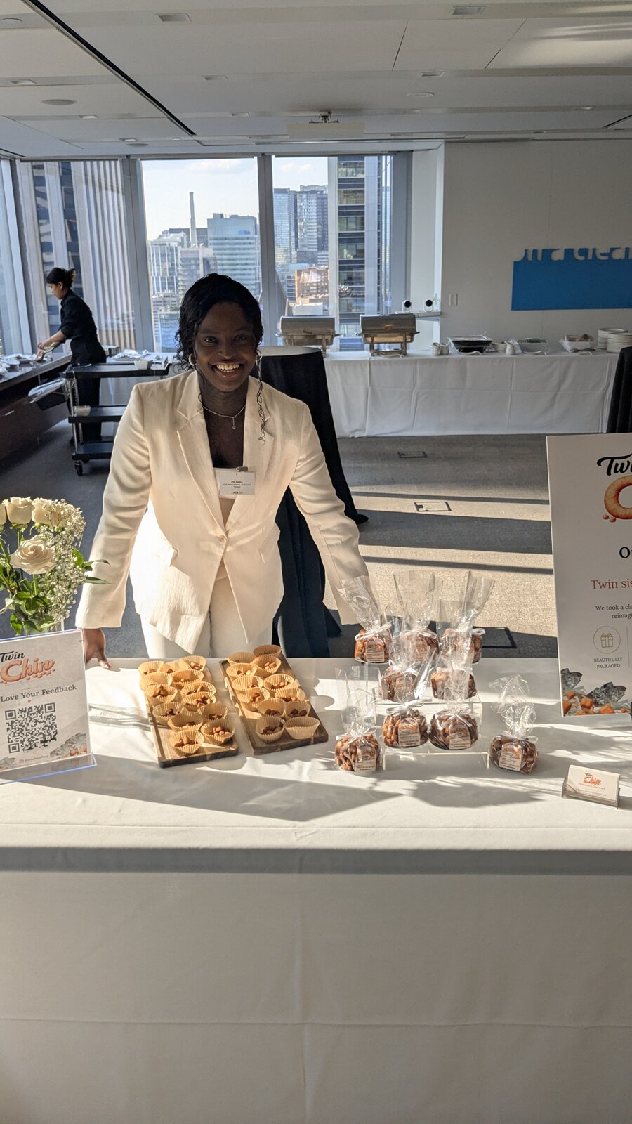 TwinChin table set up at a corporate event